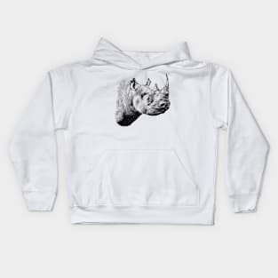 Black Rhino in Profile | African Wildlife Kids Hoodie